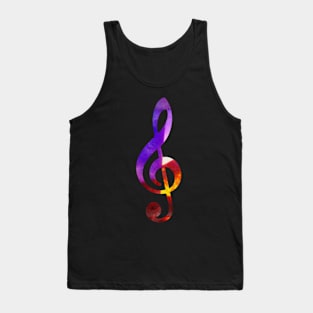 Treble in Purple and Orange Tank Top